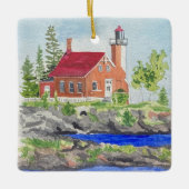 Leuchtturm Eagle Harbor Keramikornament (Vorderseite)