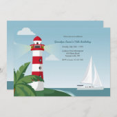 Leuchtturm Einladung (Vorne/Hinten)