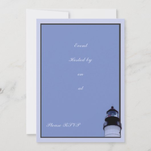 Leuchtturm Einladung (Rückseite)