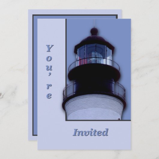 Leuchtturm Einladung (Vorne/Hinten)