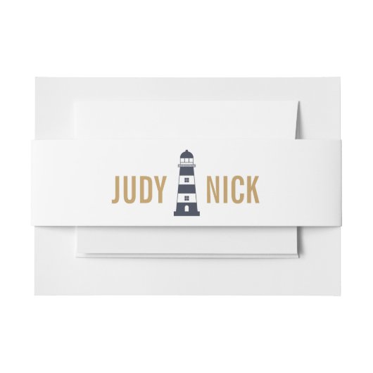Leuchtturm Einladungsbanderole (Vorderseite Beispiel)