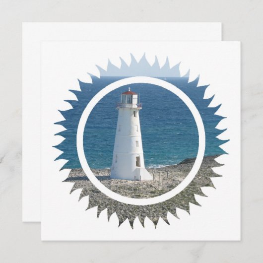 Leuchtturm-Entwurfs-Einladung Einladung (Vorne/Hinten)