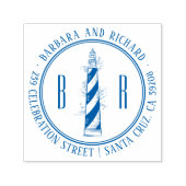 Leuchtturm | Erstmalige Rundnamen und Rücksendeadr Permastempel (Design)