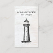 Leuchtturm Etching Square Business Card Visitenkarte (Vorderseite)