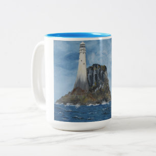 Leuchtturm Fastnet, Irland, Irische See, Plaque Zweifarbige Tasse