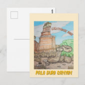 Leuchtturm-Felsen-Klapperschlange Postkarte (Vorne/Hinten)