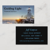 Leuchtturm-Finanzdienst Visitenkarte (Vorne/Hinten)