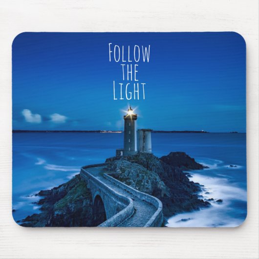 Leuchtturm Folgen Sie dem Licht Mousepad (Vorne)