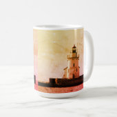 Leuchtturm-Foto-Effekt-Tasse Kaffeetasse (VorderseiteRechts)