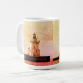 Leuchtturm-Foto-Effekt-Tasse Kaffeetasse (Vorderseite Links)