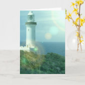 Leuchtturm-Foto-Gruß-Karte Karte (Gelbe Blume)