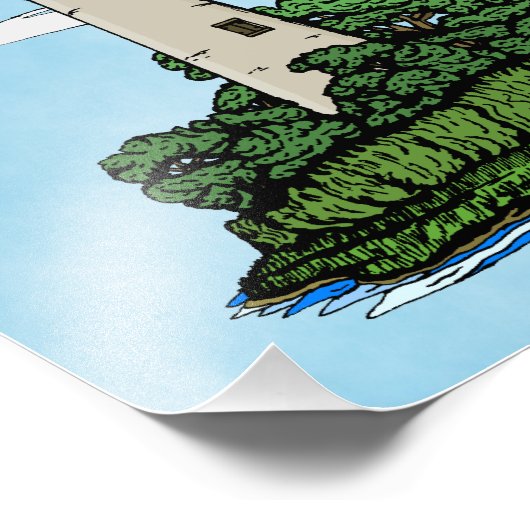 Leuchtturm Fotodruck (Ecke)