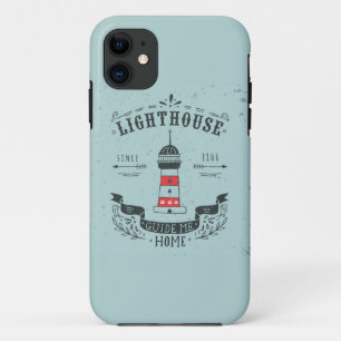 Leuchtturm führen mich Zuhause-Plakat Case-Mate iPhone Hülle