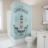 Leuchtturm führen mich Zuhause-Plakat Duschvorhang (Beispiel)