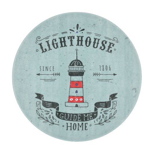 Leuchtturm führen mich Zuhause-Plakat Schneidebrett