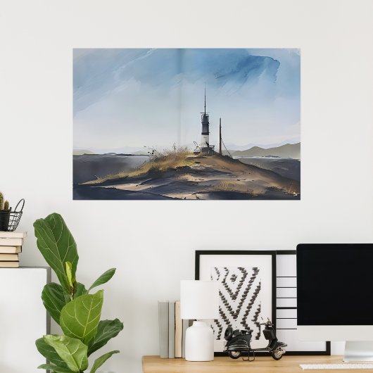 Leuchtturm Führt euch Zuhause Poster (Heimbüro)