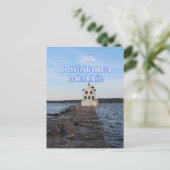 Leuchtturm für das Frühstück Postkarte (Stehend Vorderseite)
