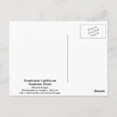 Leuchtturm für das Frühstück Postkarte (Rückseite)