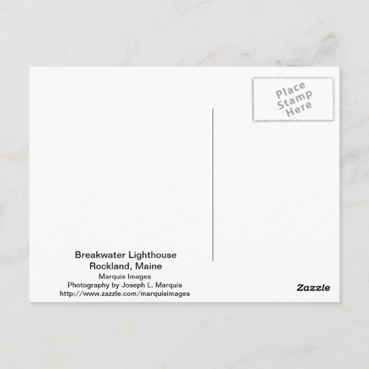 Leuchtturm für das Frühstück Postkarte (Rückseite)