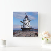 Leuchtturm für Frühjahrspunkte, Maine-Uhr Quadratische Wanduhr (Zuhause)