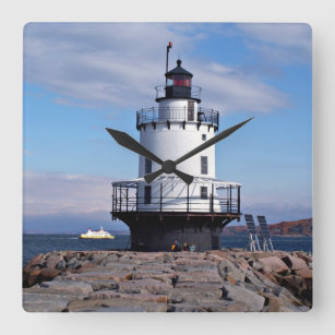 Leuchtturm für Frühjahrspunkte, Maine-Uhr Quadratische Wanduhr