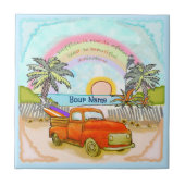 Leuchtturm für Lkw-Surfer Fliese (Vorderseite)