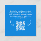 Leuchtturm für Nautical Baby Dusche Blaue Registri Begleitkarte (Rückseite)