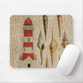 Leuchtturm für Shabby Chic-Uferseashell Mousepad (Mit Mouse)