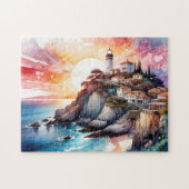 Leuchtturm für Wasserfarben 1 Puzzle (Horizontal)
