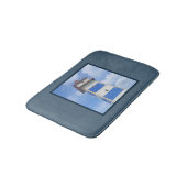 Leuchtturm für Wasserfarben Badematte (Schrägansicht)