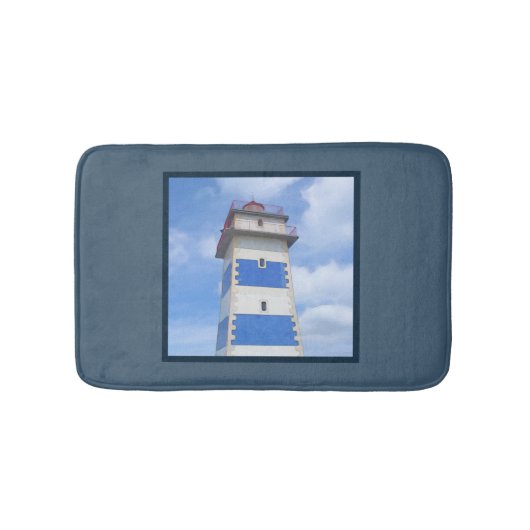 Leuchtturm für Wasserfarben Badematte (Vorderseite)