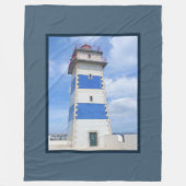 Leuchtturm für Wasserfarben Fleecedecke (Vorderseite)