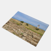 Leuchtturm für Wasserfarben Fußmatte (Schrägansicht)