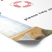 Leuchtturm für Wasserfarben - Getränke Poster (Ecke)