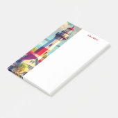 Leuchtturm für Wasserfarben nach dem Ausfüllen der Post-it Klebezettel (angewinkelt)