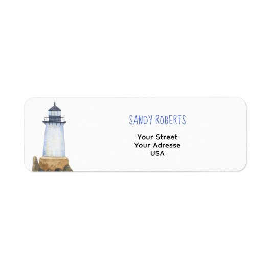 Leuchtturm für Wasserfarben - Rücksendeadresse (Vorne)