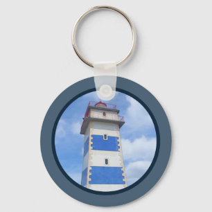 Leuchtturm für Wasserfarben Schlüsselanhänger
