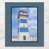 Leuchtturm für Wasserfarben Weinetikett (Einzelnes Label)