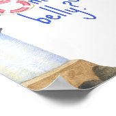 Leuchtturm für Wasserfarben - Wie groß ist Mommys  Poster (Ecke)