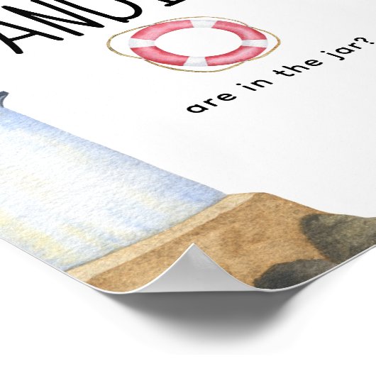 Leuchtturm für Wasserfarben - Wie viele Bonbons Poster (Ecke)