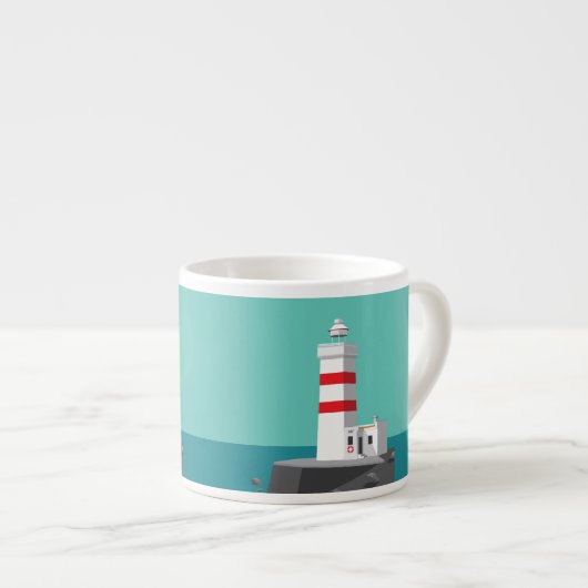 Leuchtturm Gardskagi - Island. Espressotasse (Vorderseite Rechts)