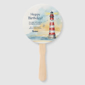 Leuchtturm Geburtstag Scheinendes Licht Fächer (Rückseite)