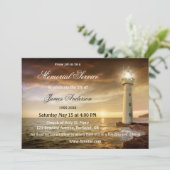 Leuchtturm - Gedenkfeier an der Küste Einladung (Stehend Vorderseite)