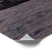 Leuchtturm gegen majestätischen Sonnenuntergang im Poster (Ecke)