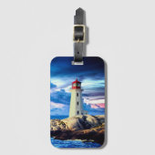 Leuchtturm - Gepäckanhänger mit Visitenkartensteck (Vorderseite Vertikal)