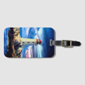 Leuchtturm - Gepäckanhänger mit Visitenkartensteck (Vorderseite (Horizontal))