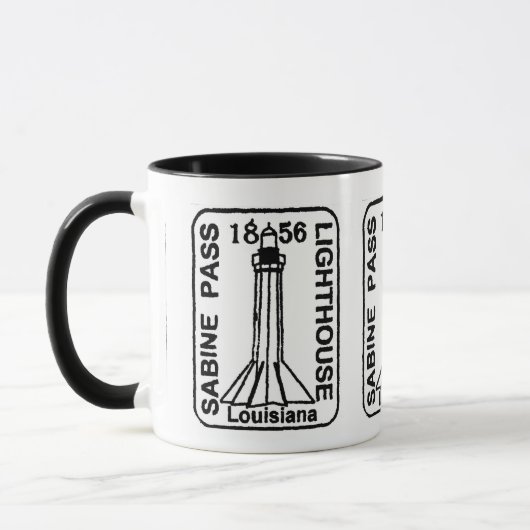 Leuchtturm gestempelte Tasse (Links)