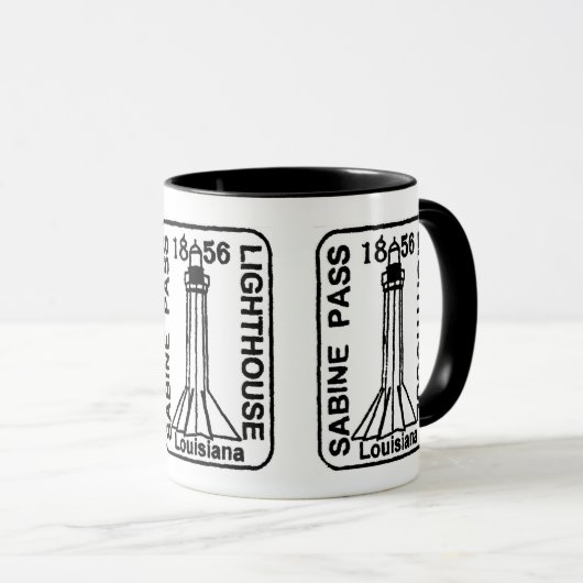 Leuchtturm gestempelte Tasse (VorderseiteRechts)