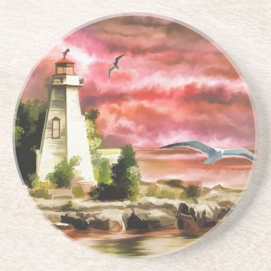 Leuchtturm Getränkeuntersetzer (Vorne)