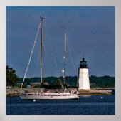Leuchtturm Goat Island-Newport, Rhode Island Poster (Vorne)